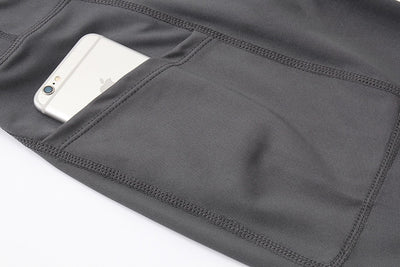 Women's High Waist Yoga Shorts Diagonal Pocket Running Training Quick-drying Tights Stretch Fitness