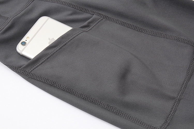 Women's High Waist Yoga Shorts Diagonal Pocket Running Training Quick-drying Tights Stretch Fitness