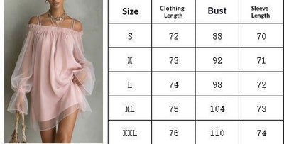 Sexy Sweet Double Strap Vestidos Off Shoulder Dress For Women Vestido Fairy Mini Loose Dresses Summer New Sheer Mesh Long Sleeve