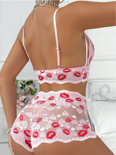Embroidered Lingerie Set In European And American Styles