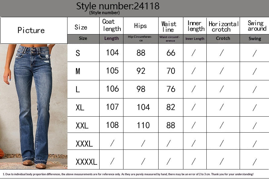 Women's Casual Versatile Ripped Washed Jeans