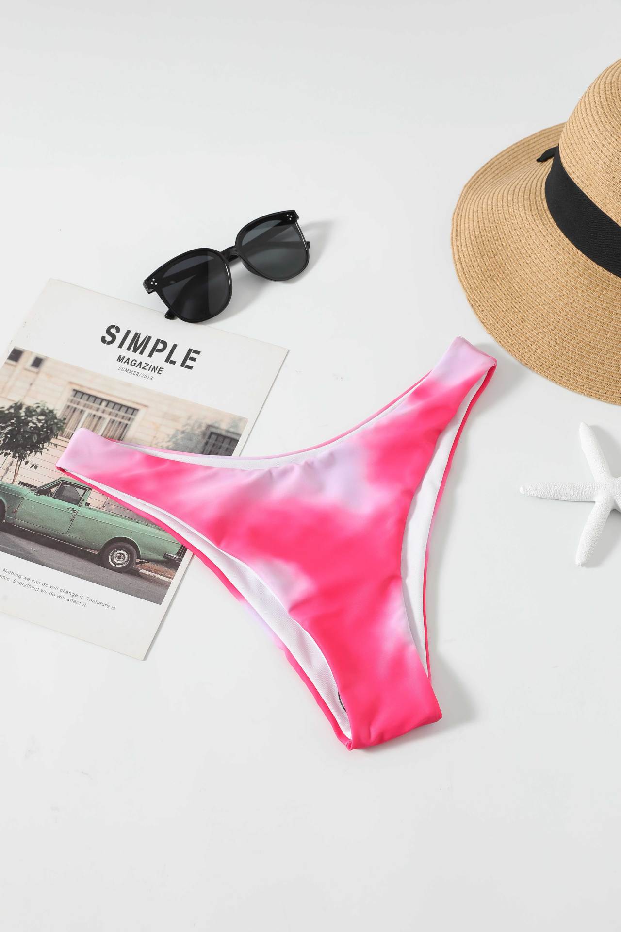 3pcs Tie Dye Print Bikini With Short Skirt Summer Beach Sexy Swimwear Womens Clothing