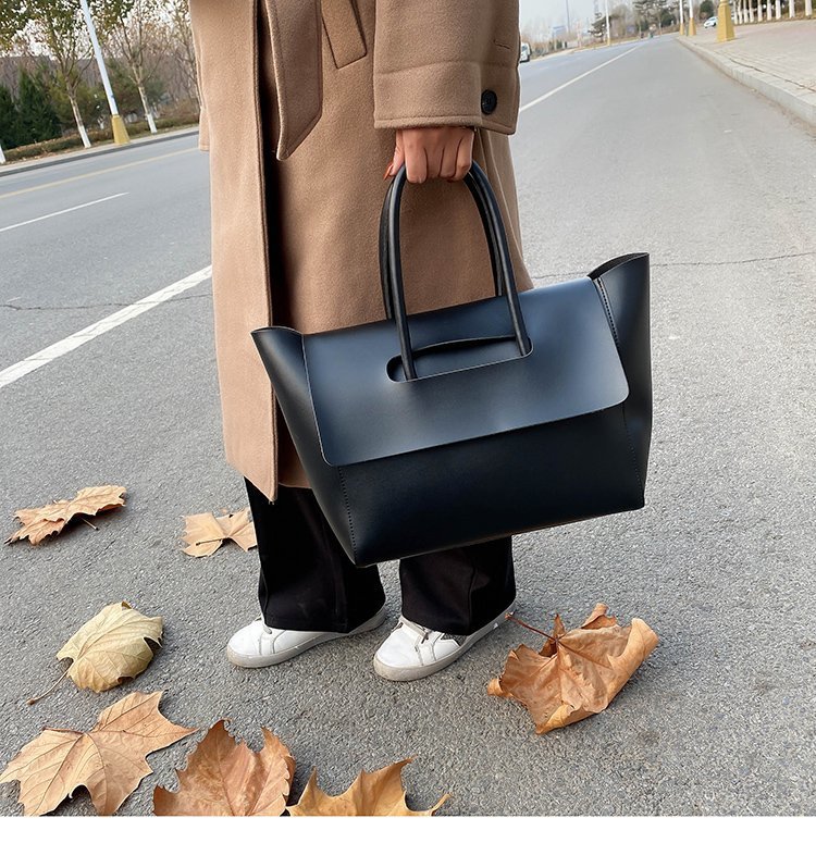 Fashion Women Shoulder Bags Large Capacity Handbags Simple Retro Tote Bags Solid Color Famous Brand High Quality Bags