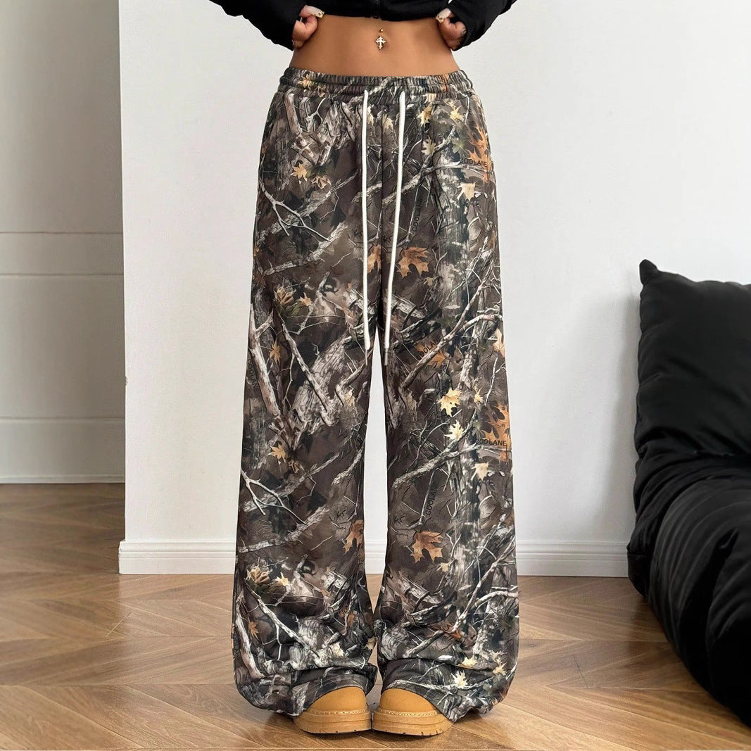 Slimming Casual Pants Hip Hop Retro Street Multi-pocket Camouflage Cargo Pants For Women Y2k Hip-hop Cargo Grunge Baggy Trousers