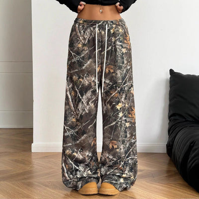 Slimming Casual Pants Hip Hop Retro Street Multi-pocket Camouflage Cargo Pants For Women Y2k Hip-hop Cargo Grunge Baggy Trousers