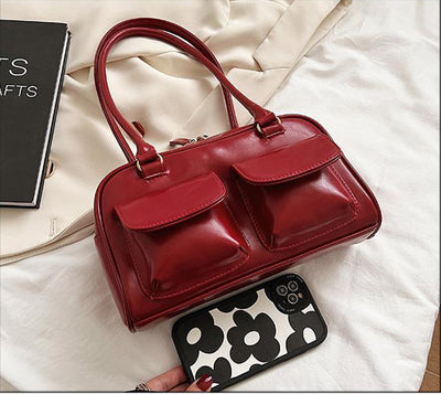 Multi-pocket Design Shoulder Bag Fashion Versatile Square Handbags Women Underarm Bags