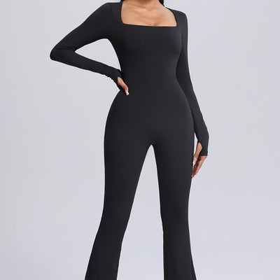 Women's Long Sleeve Yoga Jumpsuit High Elastic Breathability