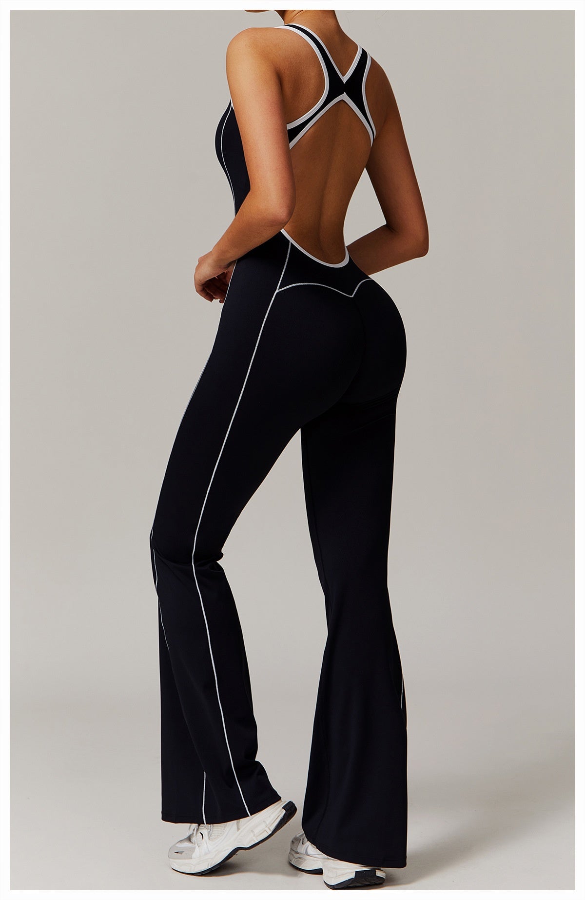European And American Hollow Beauty Back Yoga Clothes Dance Sports Jumpsuit