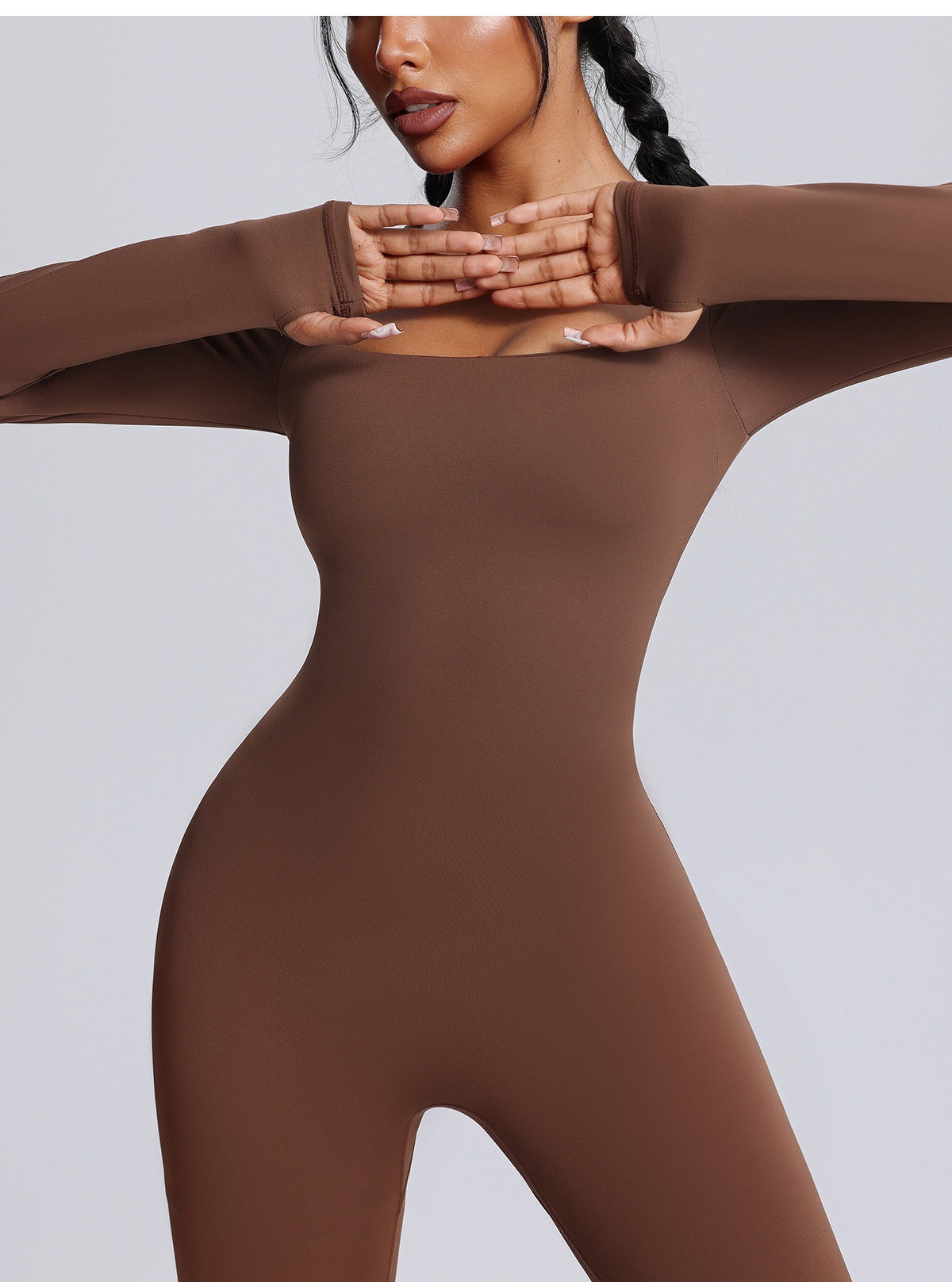 Women's Long Sleeve Yoga Jumpsuit High Elastic Breathability