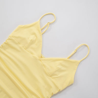 Sexy V-neck Suspender Dress Y2K Fashion Slim Ruffled Short Dresses For Women Clithing