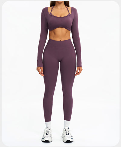 Women's Vest And Pants Color-blocking Yoga Set