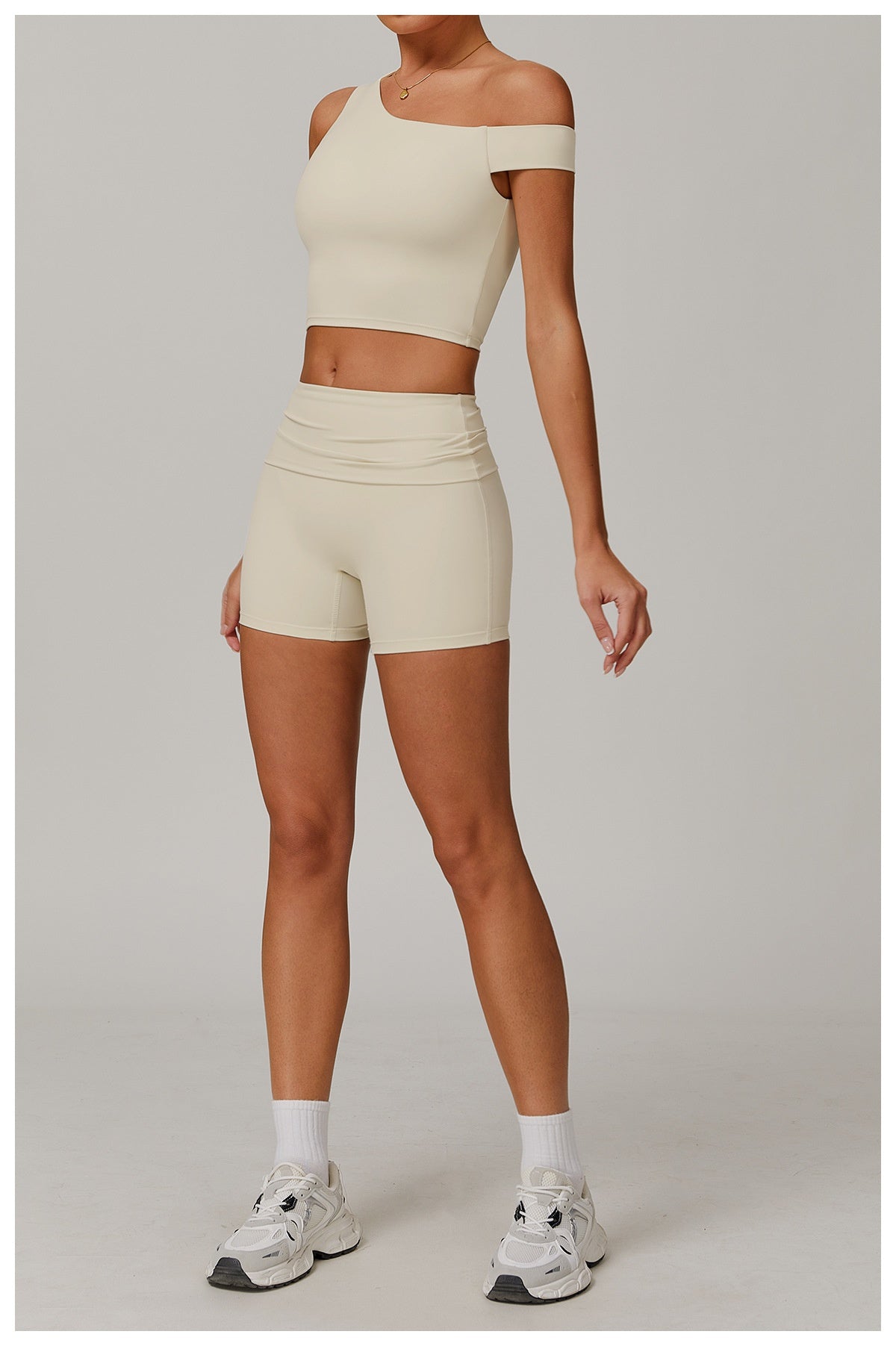 Fold High-waist Quick-drying Yoga Shorts Women's Sports