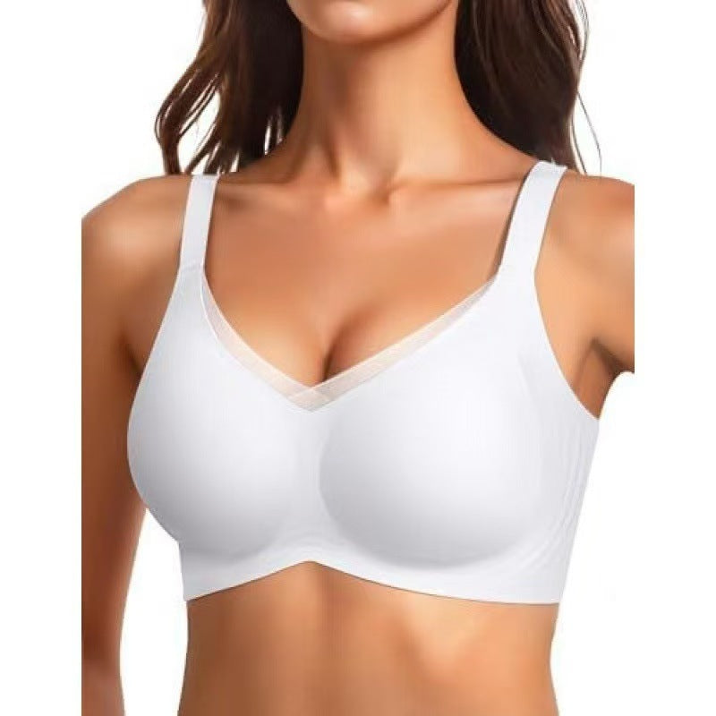 Cross-mesh Lingerie Womens Jelly-striped Bra Womens