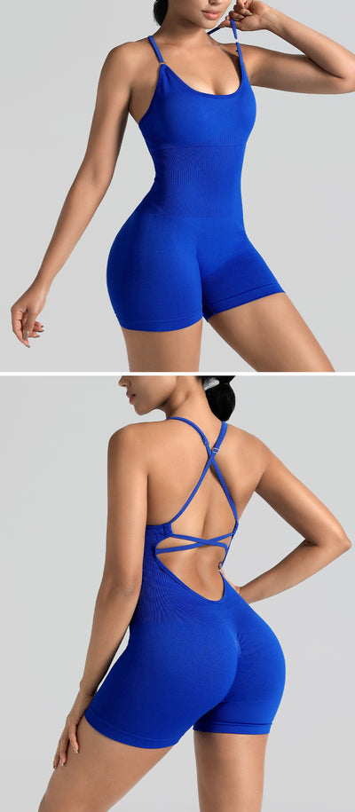 Women's Fashion Seamless Thread Yoga Jumpsuit