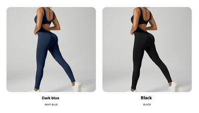 Nude Feel Yoga Jumpsuit Women's Beauty Back Fitness Sports Jumpsuit