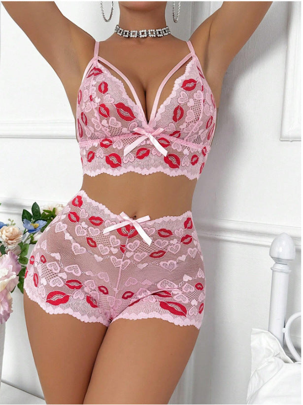 Embroidered Lingerie Set In European And American Styles
