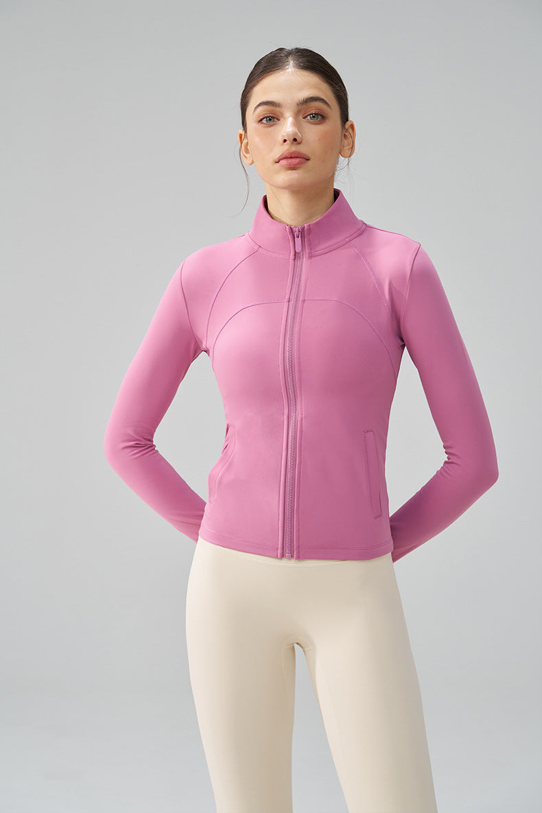 Thickened Thin Fleece Autumn And Winter Fingerless Yoga Top