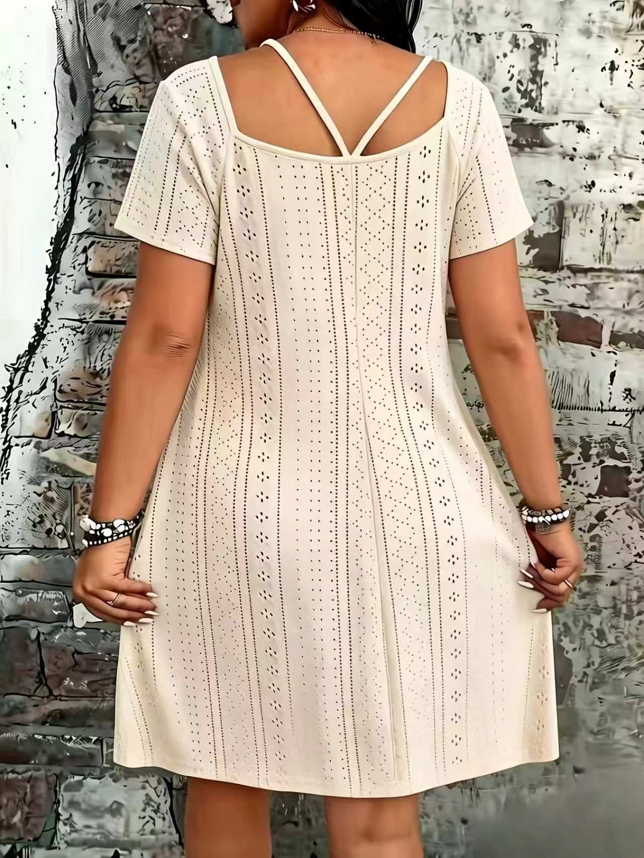 Fashionable Square-neck Short Camisole Dress