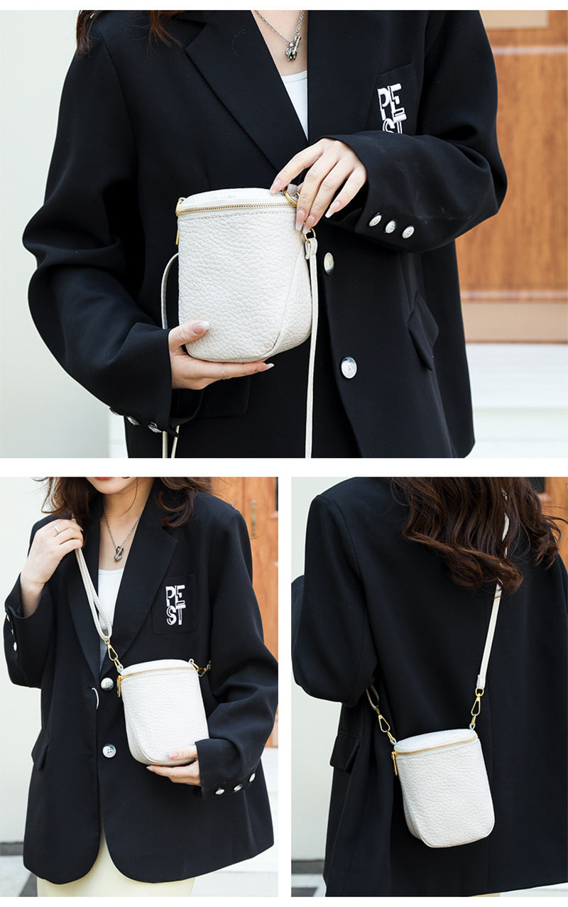 High-quality Leather Mobile Phone Bag Korean Style Shell Bags For Women Fashion Small Shoulder Crossbody Bag