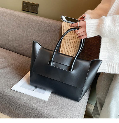 Fashion Women Shoulder Bags Large Capacity Handbags Simple Retro Tote Bags Solid Color Famous Brand High Quality Bags