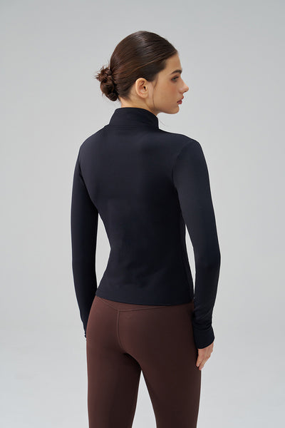 Thickened Thin Fleece Autumn And Winter Fingerless Yoga Top