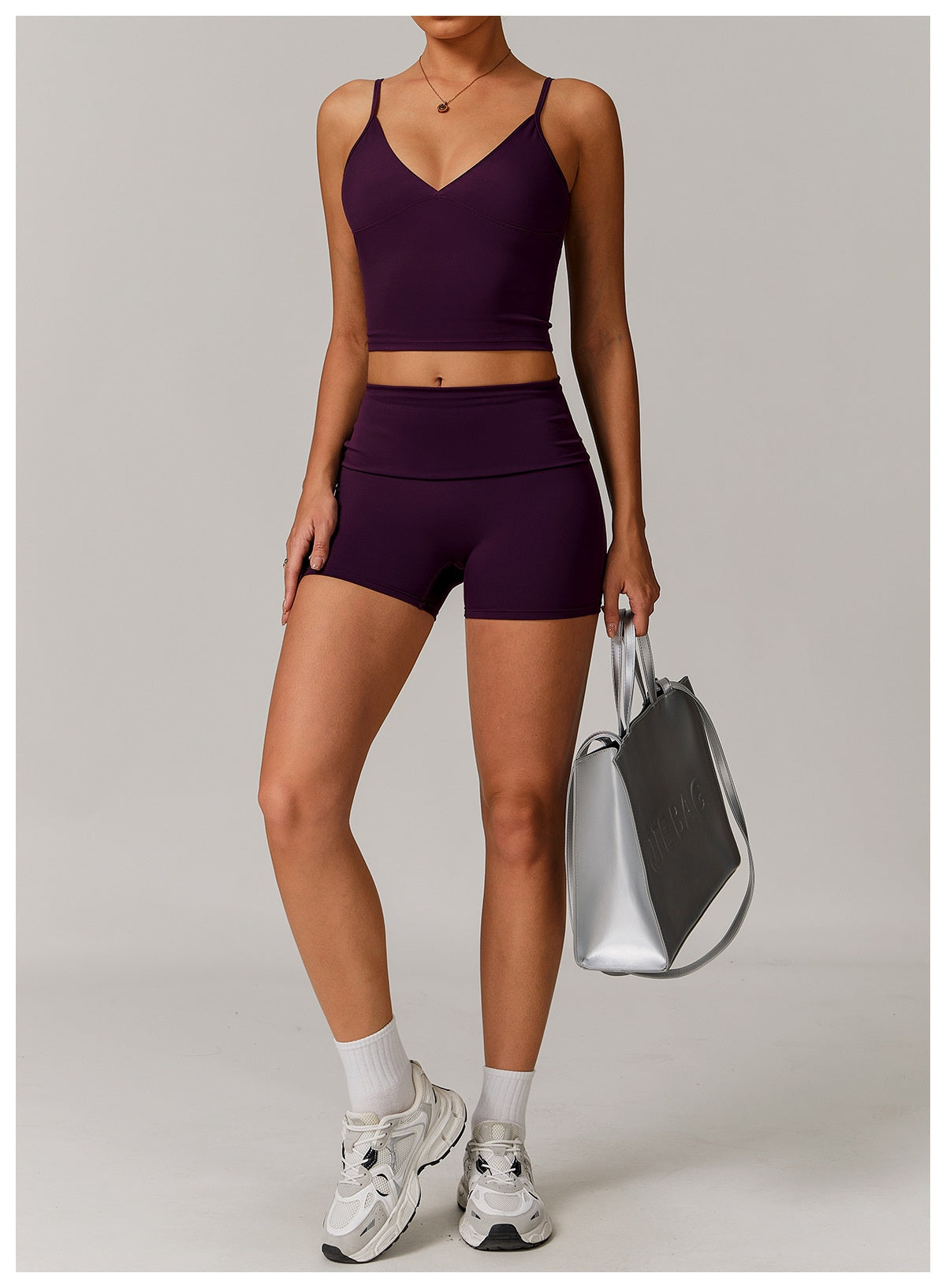 Fold High-waist Quick-drying Yoga Shorts Women's Sports