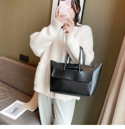 Fashion Women Shoulder Bags Large Capacity Handbags Simple Retro Tote Bags Solid Color Famous Brand High Quality Bags