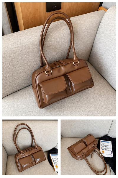 Multi-pocket Design Shoulder Bag Fashion Versatile Square Handbags Women Underarm Bags