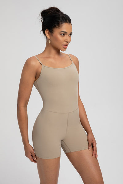 Women's Athletic Jumpsuit NlLlT Strap Nude-Look