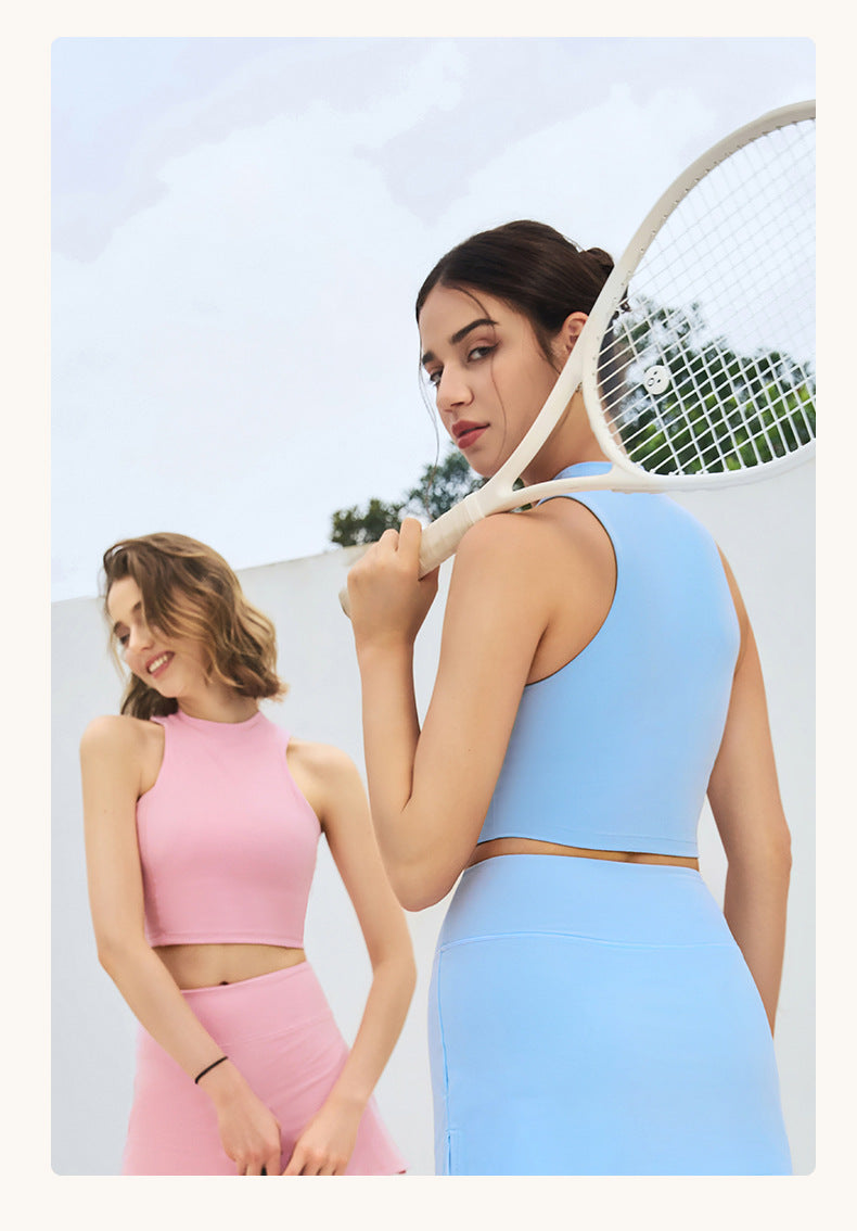 Quick-drying Sleeveless Vest Brocade Nude Feel Yoga Bra