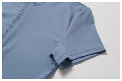 Zipper Short Sleeve Yoga Jumpsuit Women