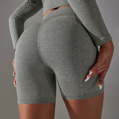 Seamless Yoga Shorts Peach Belly Contracting And Hip Lifting