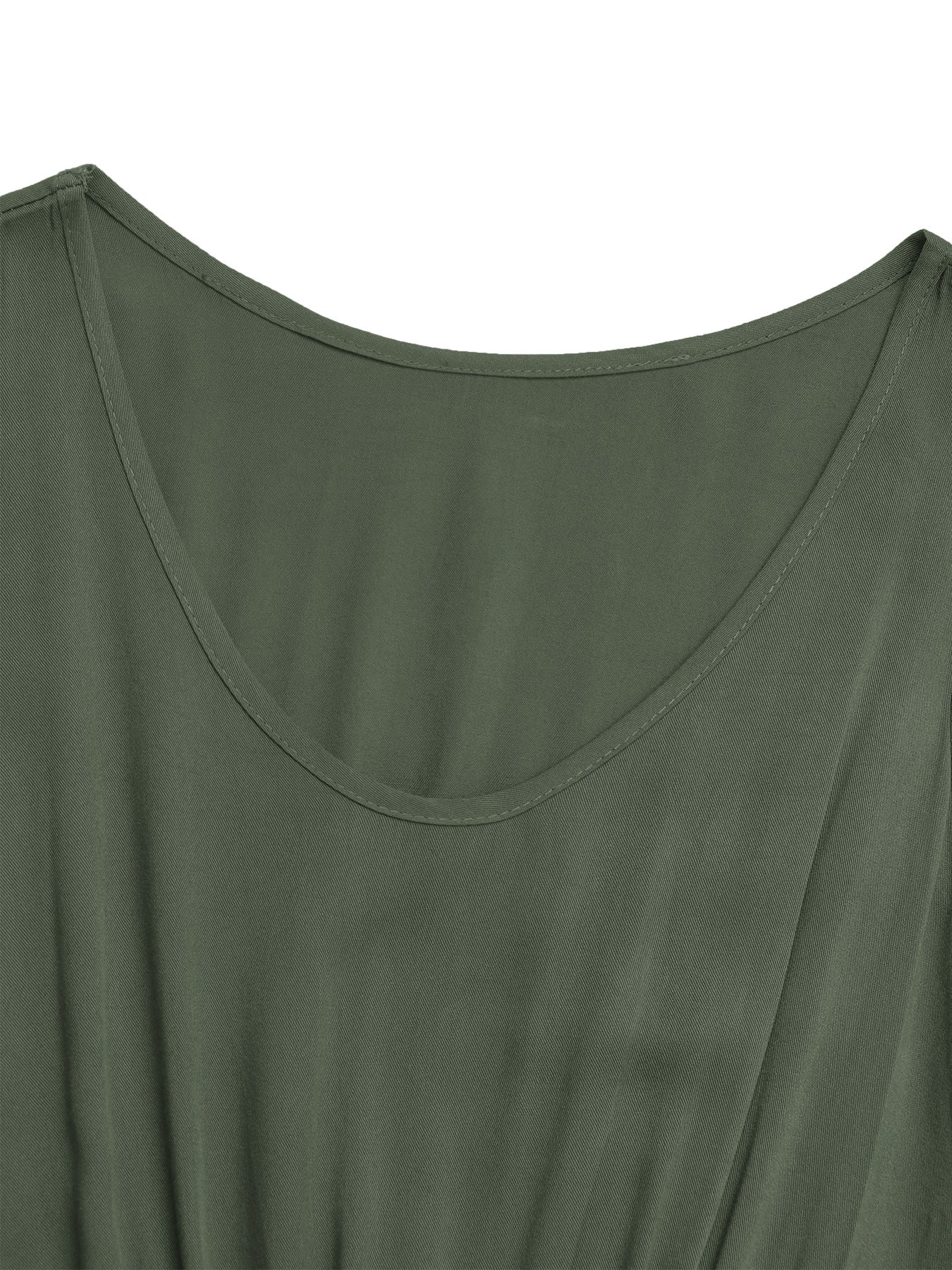 Summer Round-neck Sleeveless Split Dress With Button Design Fashion Solid Beach Long Dresses For Women Clothing